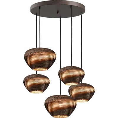 Masterlight 5-lichts Think Paper hanglampCartone - 2512-15-50-5-2429