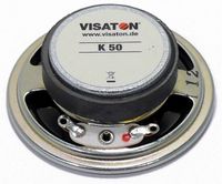 Visaton K 50 - 8 Ohm 2 inch 5 cm Mini-luidspreker 2 W 8 Ω Zwart Kunststof membraan, UV-bestendig - thumbnail