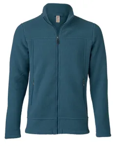 Heren Jas Merino Wol Fleece Engel Natur, Kleur Blauwgrijs, Maat 46/48 - Medium