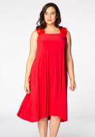 Yoek Jurk met bloemen | Rood | Maat 50/52