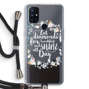 Diamonds: OnePlus Nord N10 5G Transparant Hoesje met koord