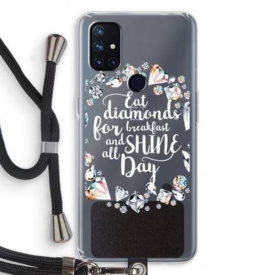 Diamonds: OnePlus Nord N10 5G Transparant Hoesje met koord