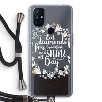 Diamonds: OnePlus Nord N10 5G Transparant Hoesje met koord