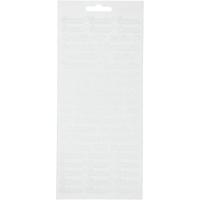 Stickers, Onnea/aidille, vel 10x23 cm, wit, 1 vel