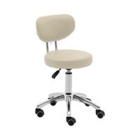 Rolkruk met rugleuning - 46 - 60 cm - 150 kg - dunkelbeige