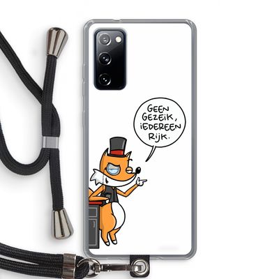 Geen Gezeik: Samsung Galaxy S20 FE / S20 FE 5G Transparant Hoesje met koord