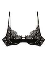 Kiki de Montparnasse soutien-gorge en dentelle orné de perles - Noir