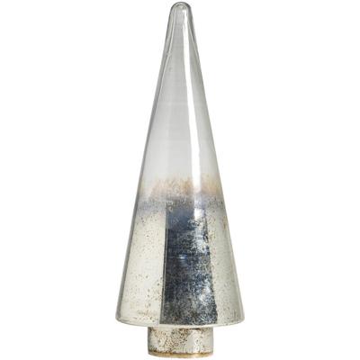 Leen Bakker - Kerstboom Zilverkleur 32xØ11 Cm - Glas - Zilverkleurig