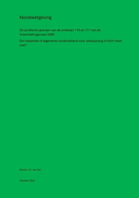 Noodwetgeving (Paperback)