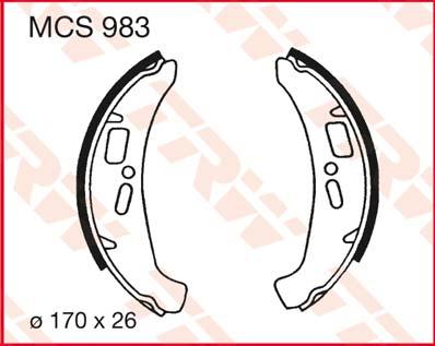 TRW Remschoenen, remblokken en voor de moto, MCS983