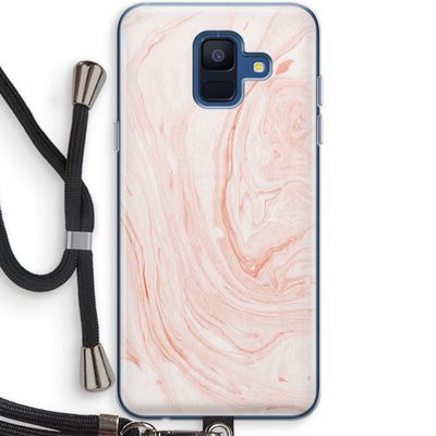 Peach bath: Samsung Galaxy A6 (2018) Transparant Hoesje met koord
