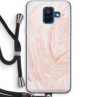 Peach bath: Samsung Galaxy A6 (2018) Transparant Hoesje met koord