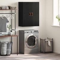 Wandkast Zwart 69.5 x 34 x 90 cm Bewerkt hout