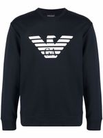 Emporio Armani sweat à logo imprimé - Bleu