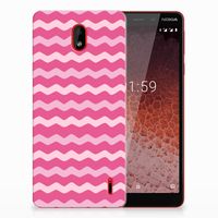 Nokia 1 Plus TPU bumper Waves Pink - thumbnail