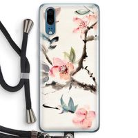 Japanse bloemen: Huawei P20 Transparant Hoesje met koord