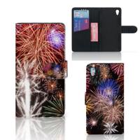 Sony Xperia Z3 | Wallet Case | met Pasjes | Vuurwerk Sony Xperia Z3 | Wallet Case | met Pasjes | Vuurwerk