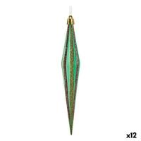 Kerst Decoratie Set Krist+ 00901 00901 Groen Gouden Uitgerekt 3 x 8,5 x 19 cm (12 Stuks)