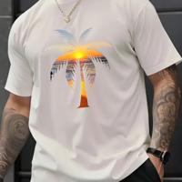 Men's Letter Pattern T-Shirt | 100% Pure Cotton Short Sleeve Top White / XXL