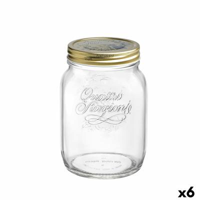 Voedselopslagcontainer Bormioli Rocco Quattro Stagioni Transparant Glas (2 L) (6 Stuks)