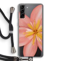 Pink Ellila Flower: Samsung Galaxy S21 Plus Transparant Hoesje met koord