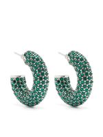 Amina Muaddi boucles d'oreilles serties de cristaux - Argent - thumbnail