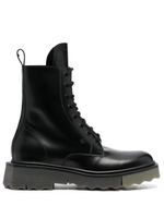 Off-White bottines en cuir à semelle contrastante - Noir