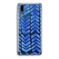 Blauwe pijlen: Huawei P20 Transparant Hoesje