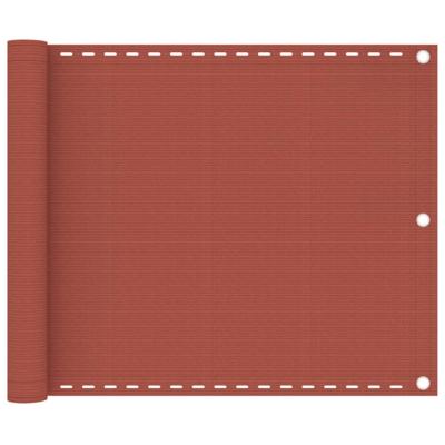 VidaXL Balkonscherm 75x600 cm hdpe terracottakleurig