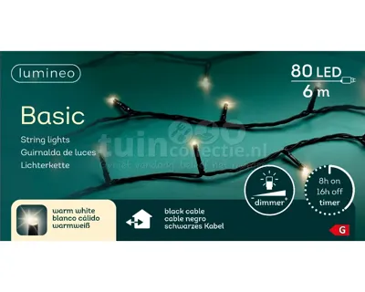 Basic Kerstverlichting 80 LED 6m WW