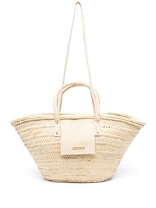 Jacquemus sac cabas Le Panier Soli en raphia - Tons neutres