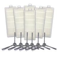 XI227 3 paar K614 zijkant borstels * 3 + 6 stuks I207 filters voor ILIFE A4 A4S A6