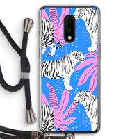 Tijger: OnePlus 7 Transparant Hoesje met koord