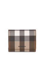 Burberry portefeuille pliant à carreaux - Marron