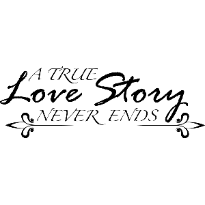 A true love story - Muursticker