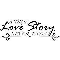 A true love story - Muursticker - thumbnail