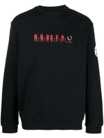 Raf Simons X Fred Perry sweat en coton à logo imprimé - Noir