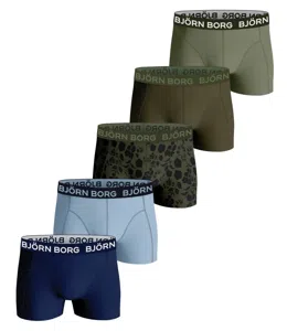 Bjorn Borg 5-Pack jongens boxershorts Army
