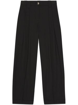 GANNI pantalon de tailleur à coupe ample - Noir
