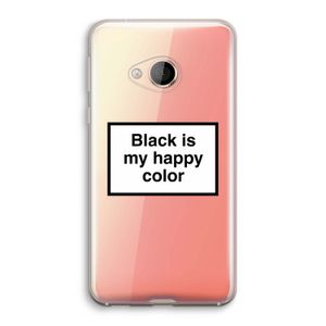 Black is my happy color: HTC U Play Transparant Hoesje
