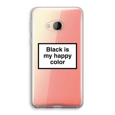 Black is my happy color: HTC U Play Transparant Hoesje