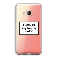 Black is my happy color: HTC U Play Transparant Hoesje