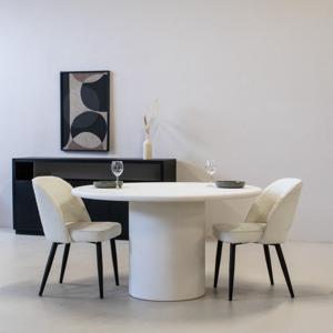 Eettafel Flow Rond Off White 135cm - Giga Living