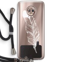 Pluim: Motorola Moto G6 Transparant Hoesje met koord
