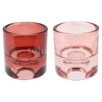Kaarsenhouder 2-in-1 Glas Roze Ø5cm Assorti 1st Kaarsenhouder 2-in-1 Glas Roze Ø5cm Assorti 1st