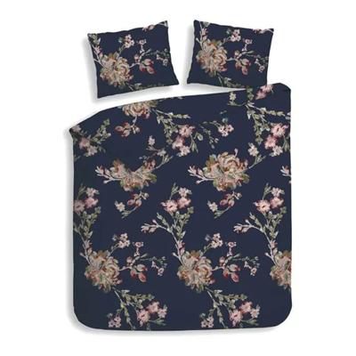 Dekbedovertrek Daisy Flanel Katoen Blauw Bloemen 140x200 Cm Heckett Lane - Dekbed-Discounter.nl