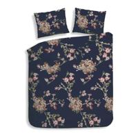 Dekbedovertrek Daisy Flanel Katoen Blauw Bloemen 140x200 Cm Heckett Lane - Dekbed-Discounter.nl