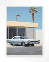 Urban Cotton Wandkleed 'Vice' 110 x 145cm in Floating Frame - off white