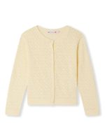 Bonpoint cardigan Cherry en maille ajourée - Jaune