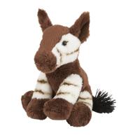 Ravensden Pluche knuffel - okapi - bruin - 16 cm - Savanne thema knuffel